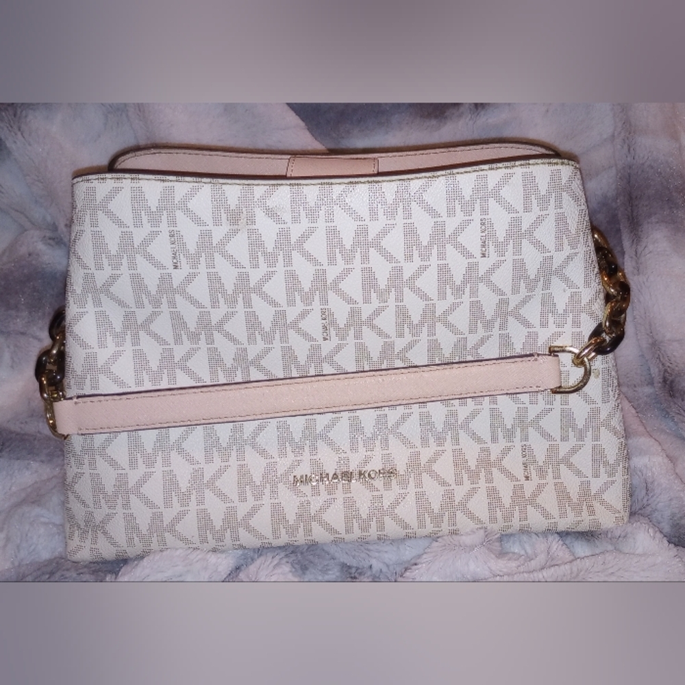 Michael Kors Beige Monogram Hand Bag